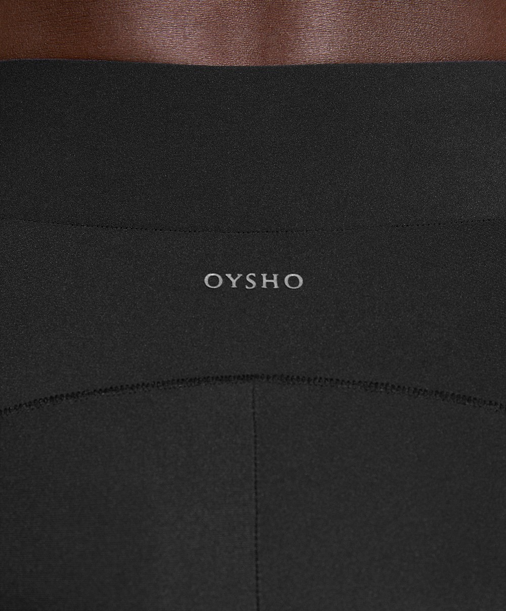 Oysho 20cm Cycling Shorts Fekete | KAIFRX-039