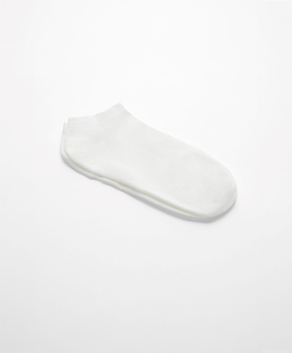 Oysho 2 Pairs Of Modal Trainer Socks Fehér | UKZAVY-487