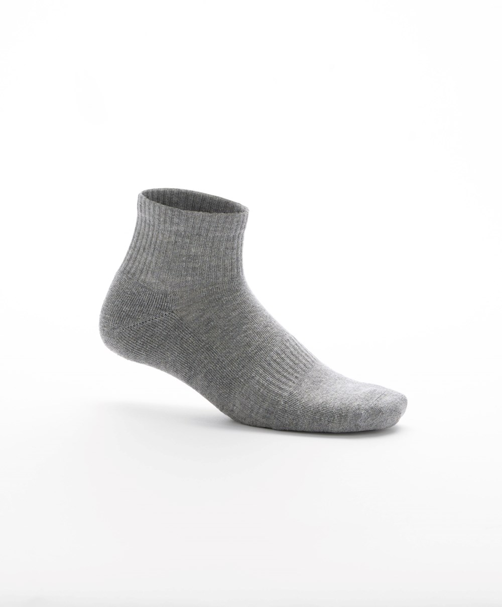 Oysho 3 Pairs Of Pamut Quarter Socks Szürke | UNWZRO-867