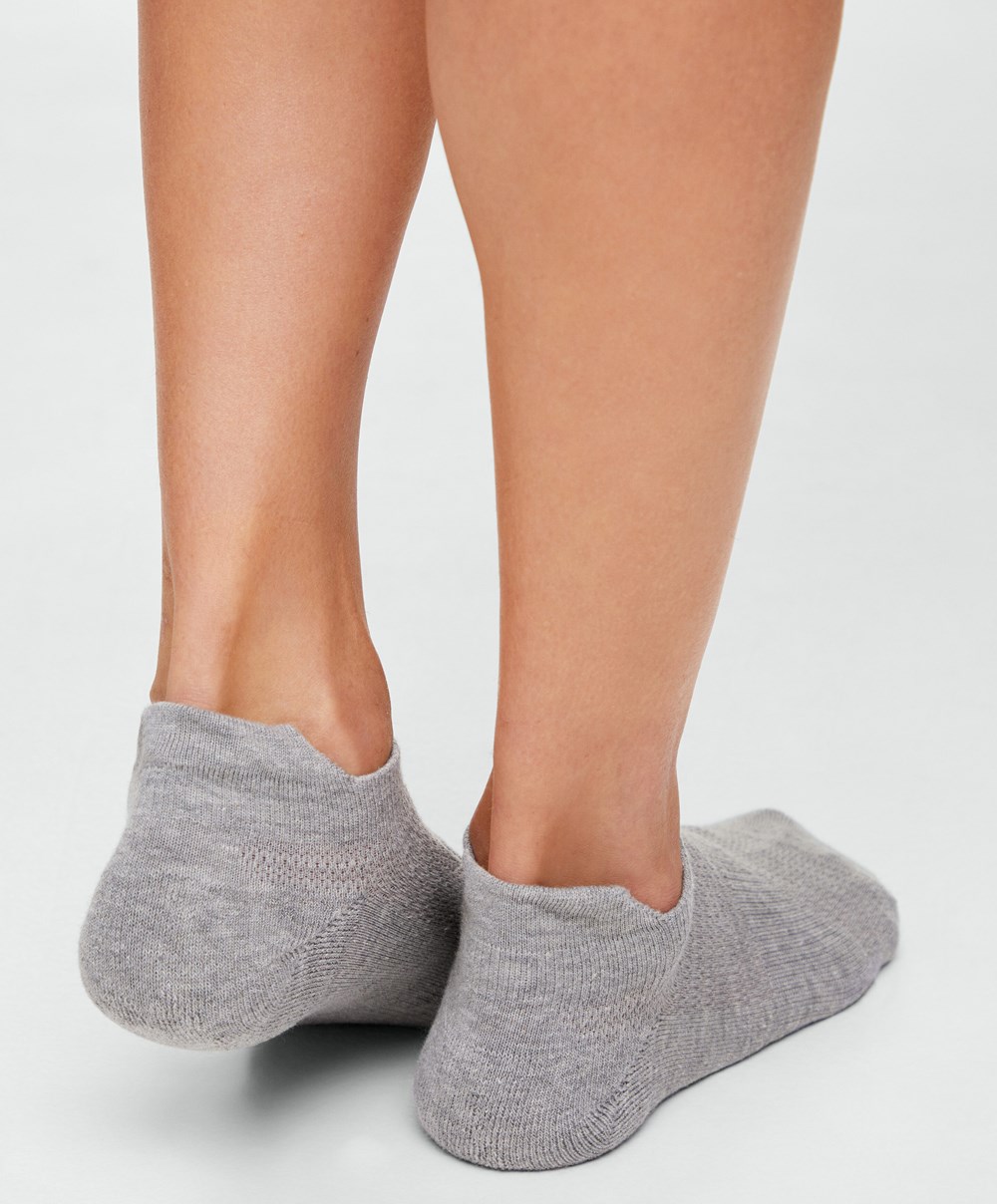 Oysho 3 Pairs Of Pamut Sports Trainer Socks Szürke | LFPSUI-753