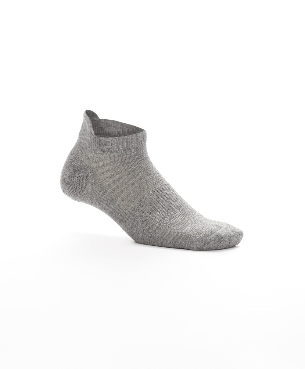 Oysho 3 Pairs Of Pamut Sports Trainer Socks Szürke | LFPSUI-753