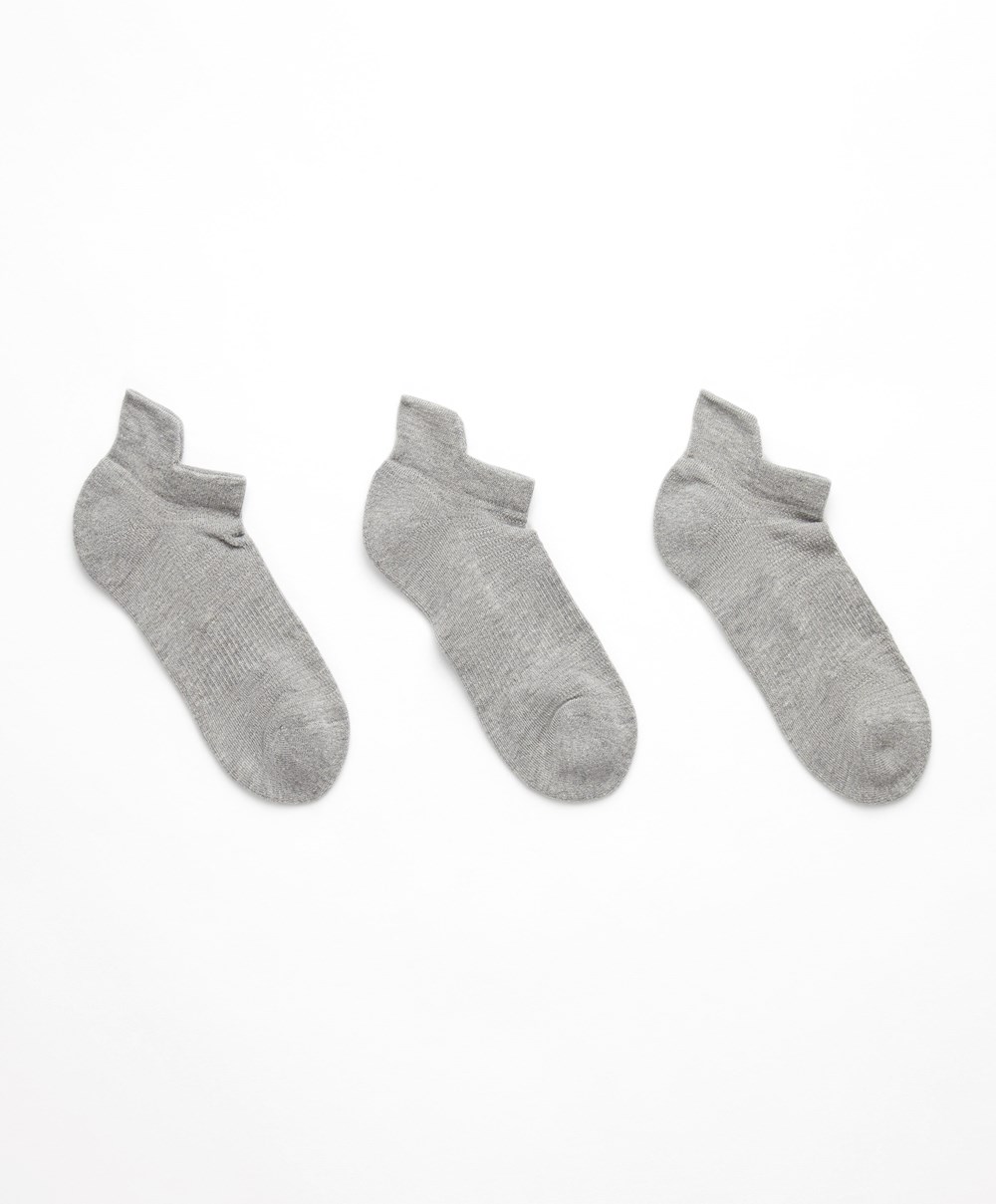 Oysho 3 Pairs Of Pamut Sports Trainer Socks Szürke | LFPSUI-753