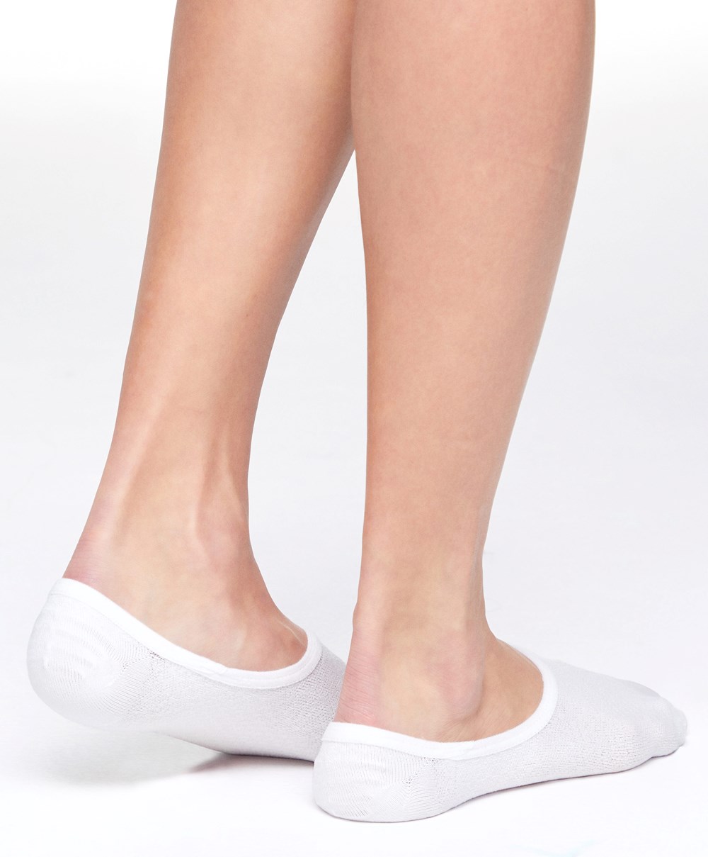 Oysho 3 Pairs Of Polyamide Sports Footsies Fehér | EISXZF-605