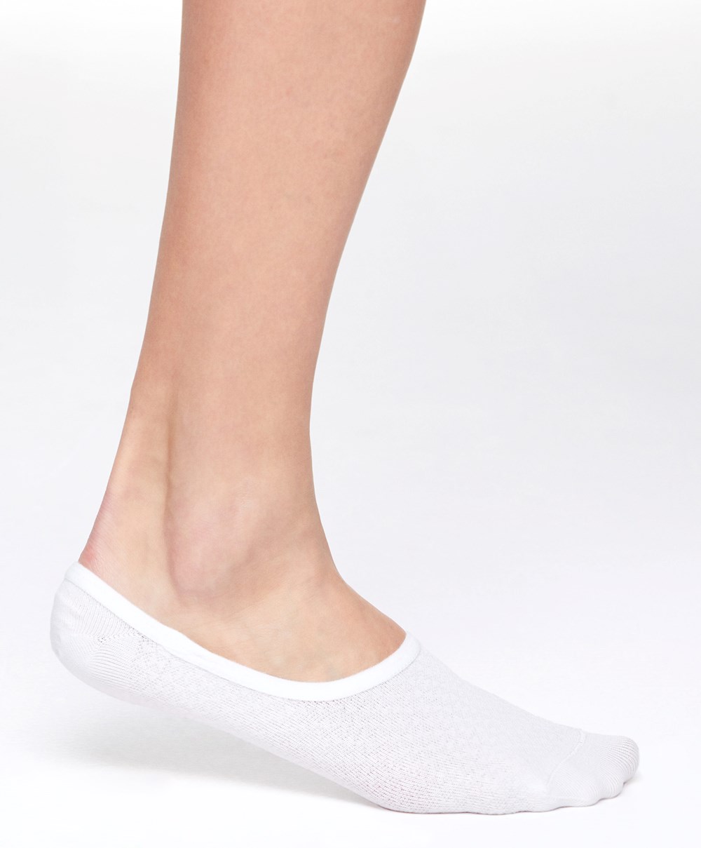 Oysho 3 Pairs Of Polyamide Sports Footsies Fehér | EISXZF-605