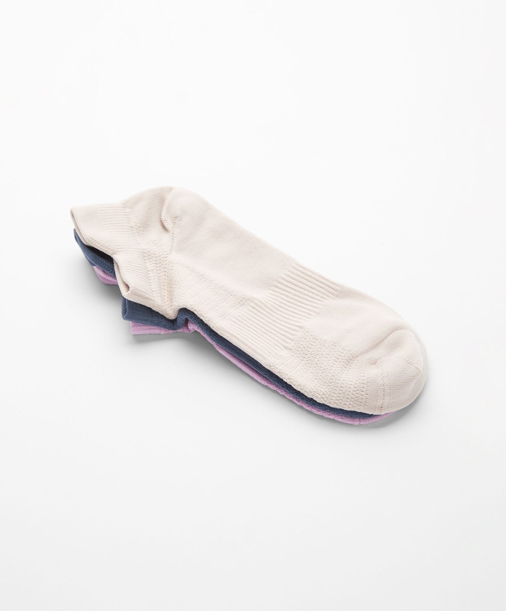 Oysho 3 Pairs Of Polyamide Sports Sneaker Socks Soft Mauve | KCGPNT-985