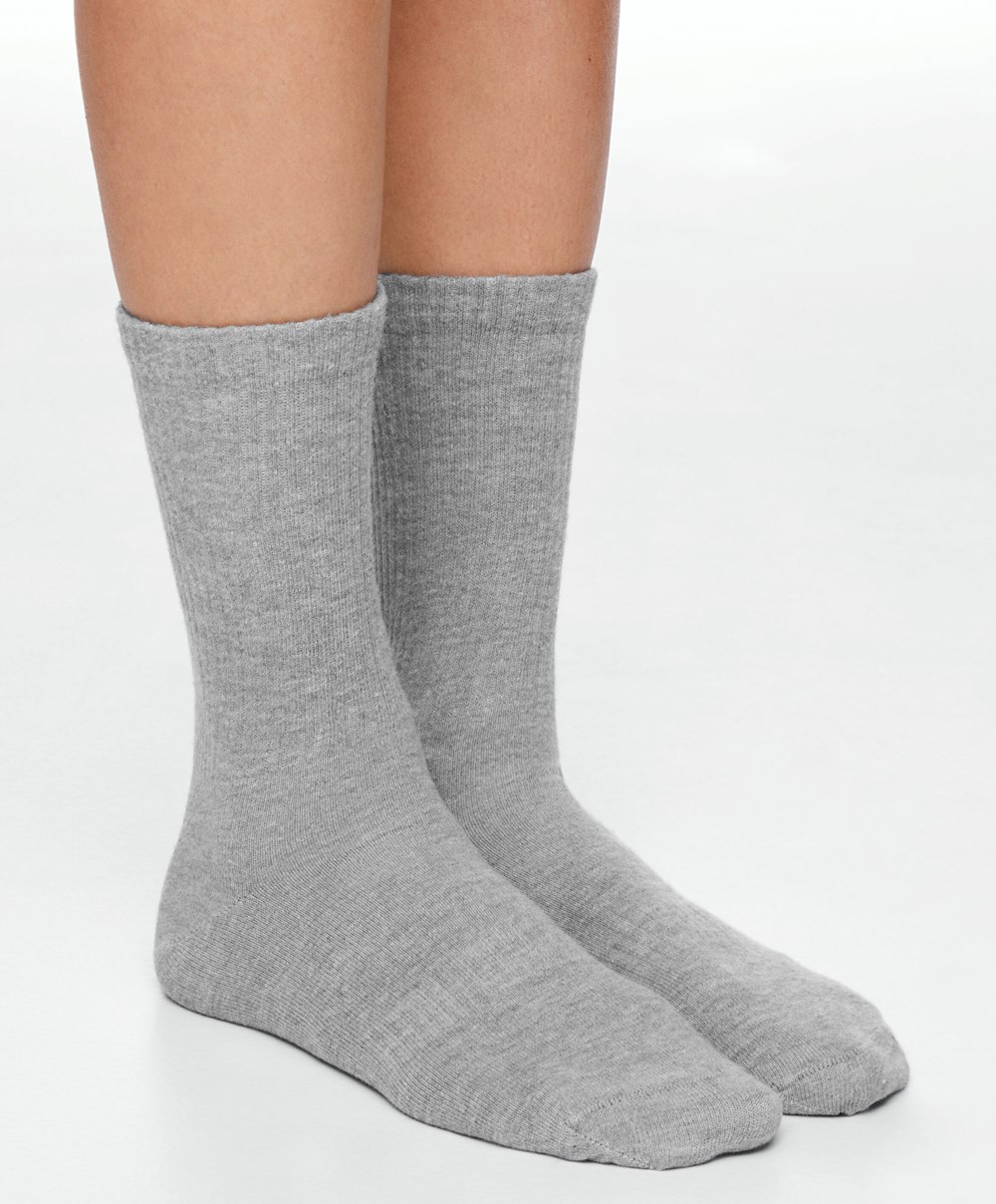 Oysho 3 Pairs Of Sports Pamut Classic Socks Szürke | XFGTOS-312