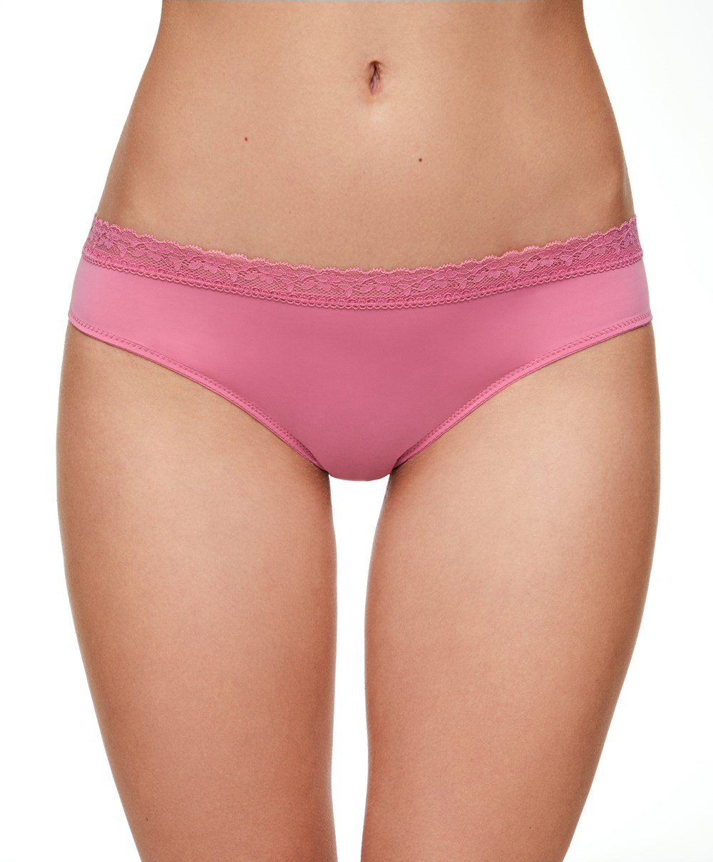 Oysho 5 Brazilian Briefs In Polyamide With Floral Csipke Trim Aquamarine | FVBIZJ-695