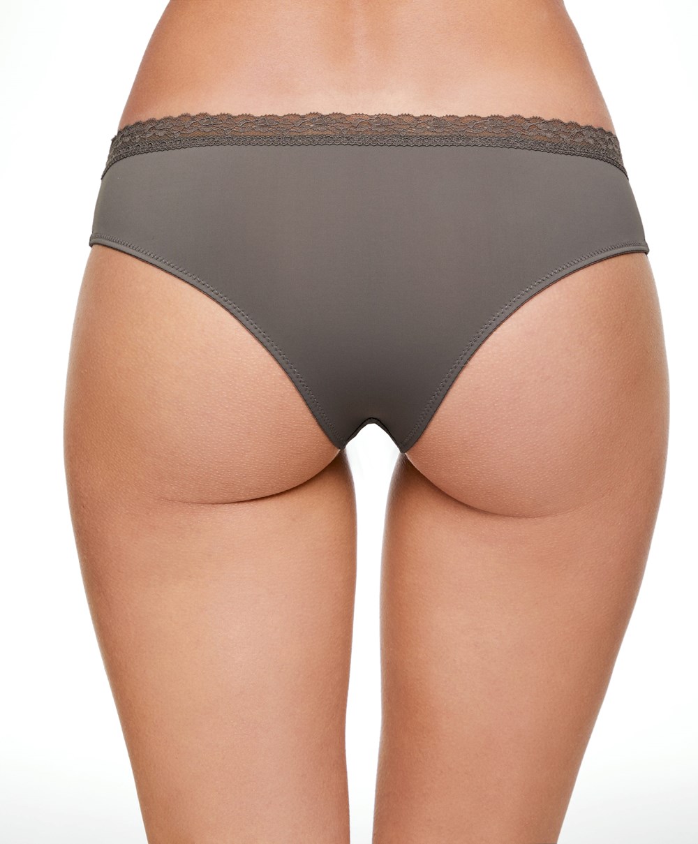 Oysho 5 Brazilian Briefs In Polyamide With Floral Csipke Trim Aquamarine | FVBIZJ-695