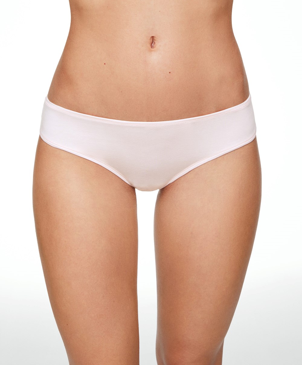 Oysho 5 Pamut Cheeky Brazilian Briefs Soft Mauve | AMQHZJ-953