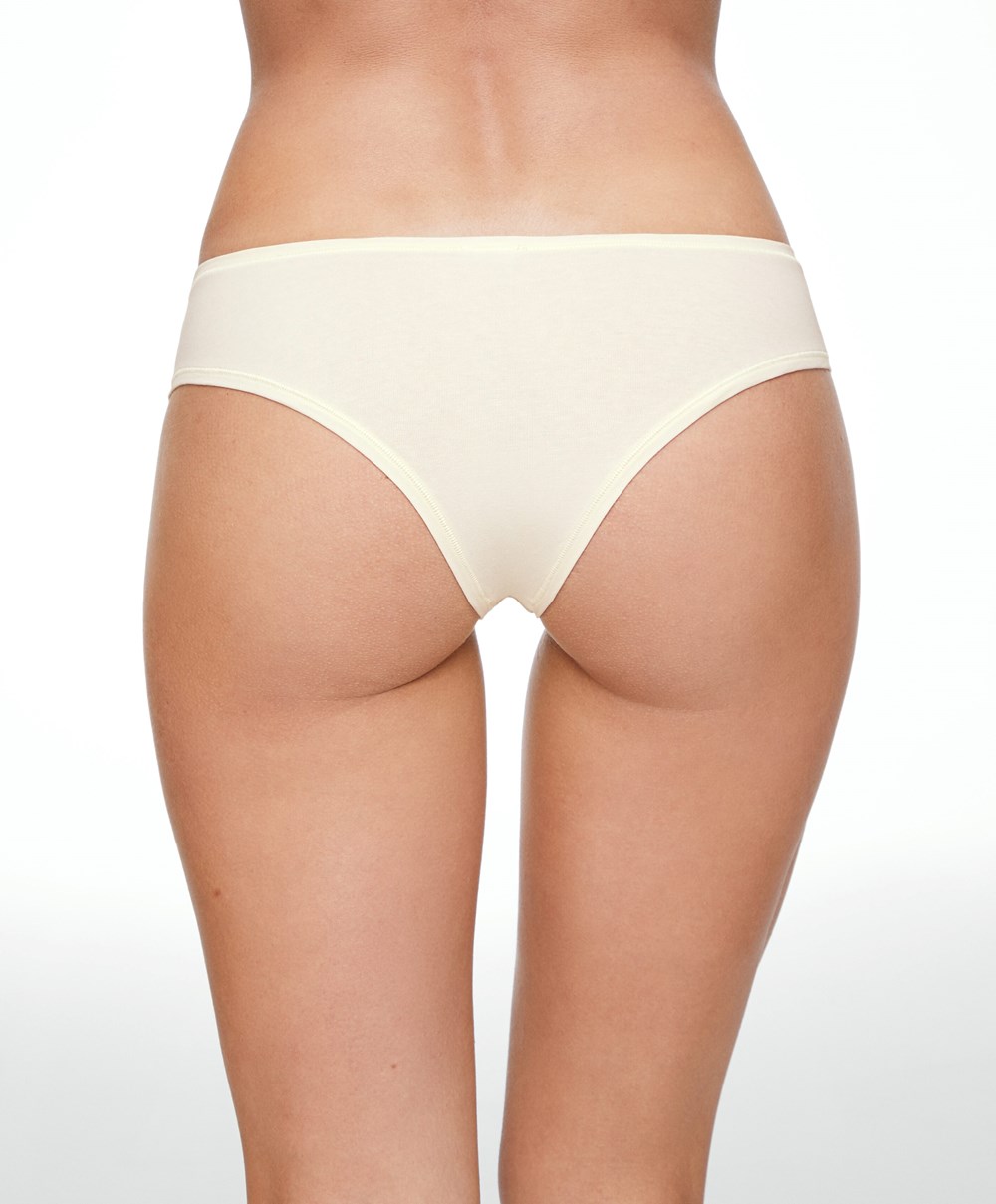 Oysho 5 Pamut Cheeky Brazilian Briefs Soft Mauve | AMQHZJ-953