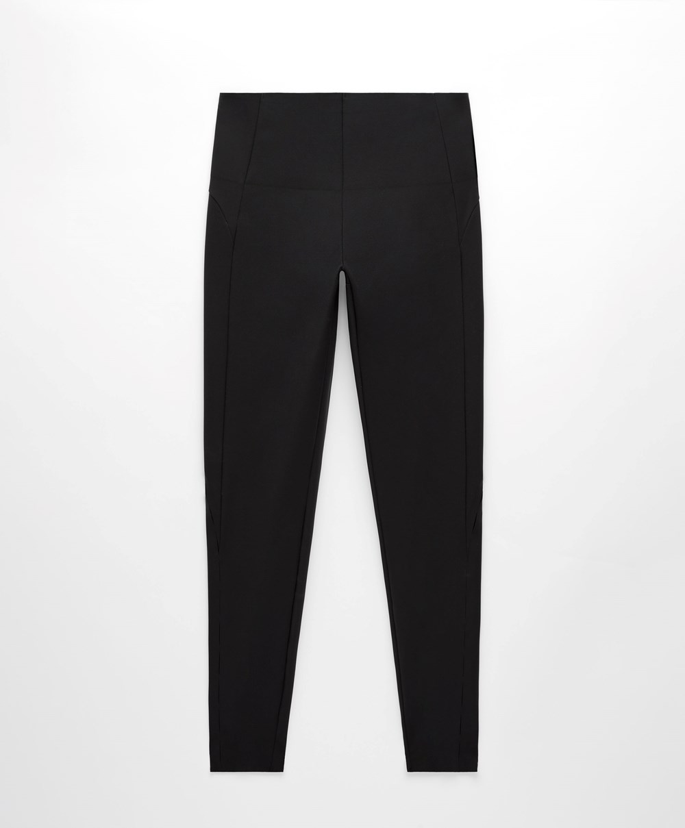 Oysho 65cm Cut-out Compressive Ankle-length Leggings Fekete | AOIZQM-102