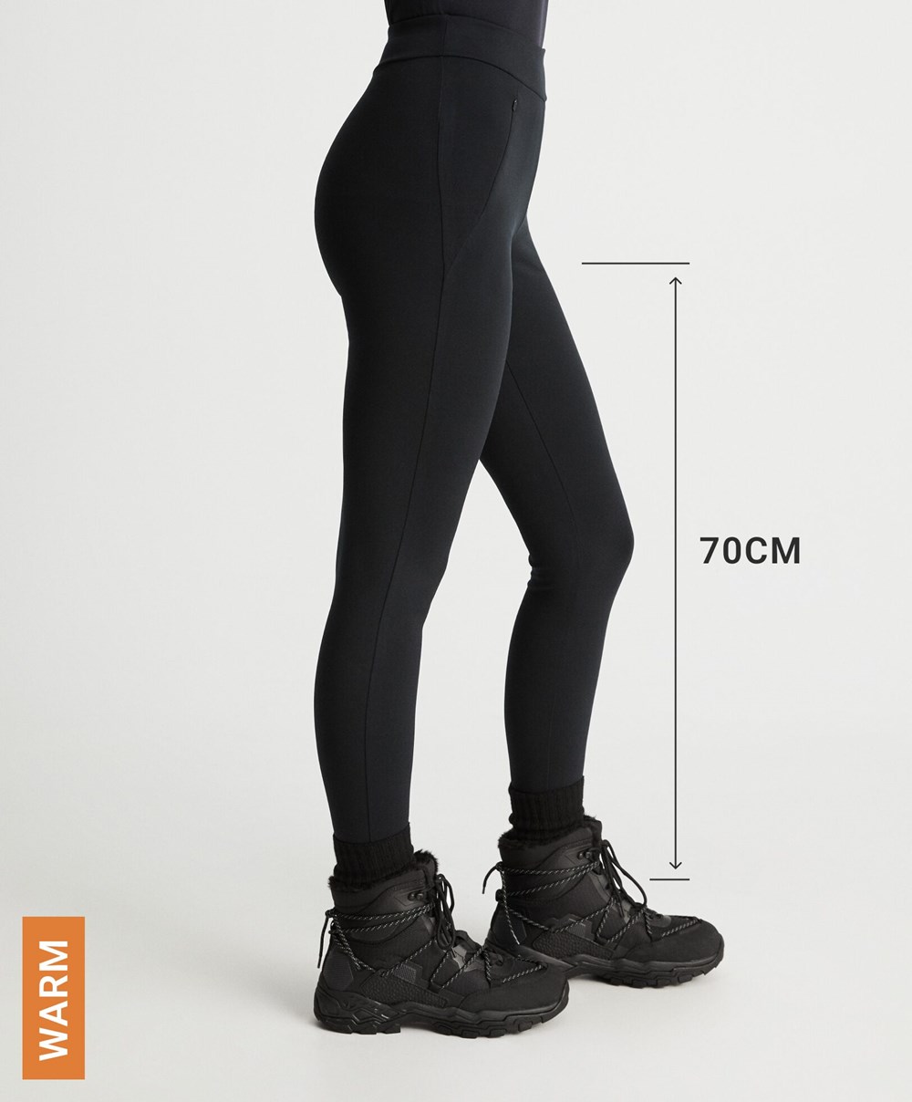 Oysho 70cm Warm Leggings Fekete | KYEJUN-916