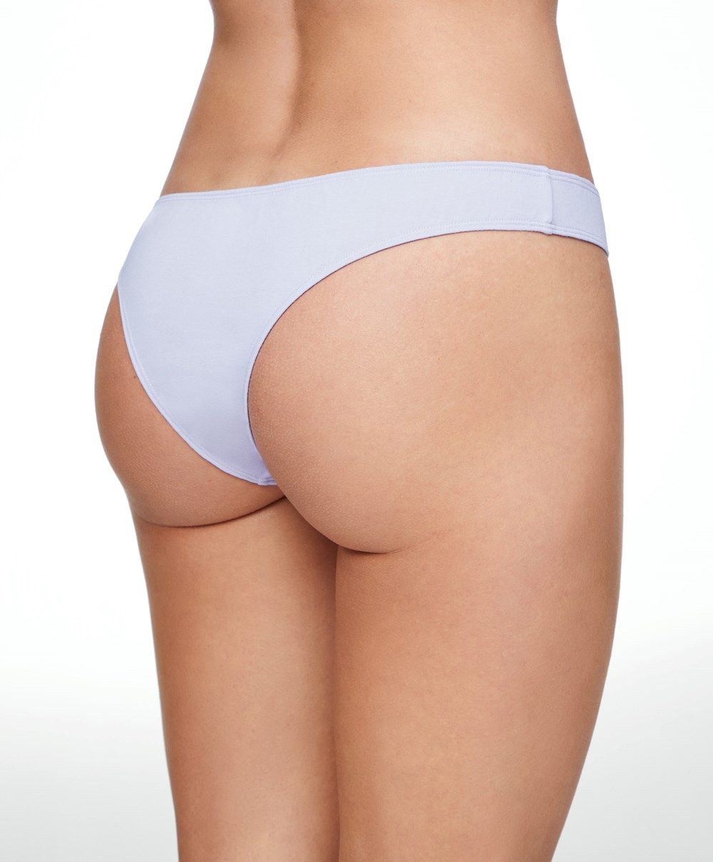 Oysho 7 Pamut Brazilian Briefs Levendula Kék | BOIPYE-739