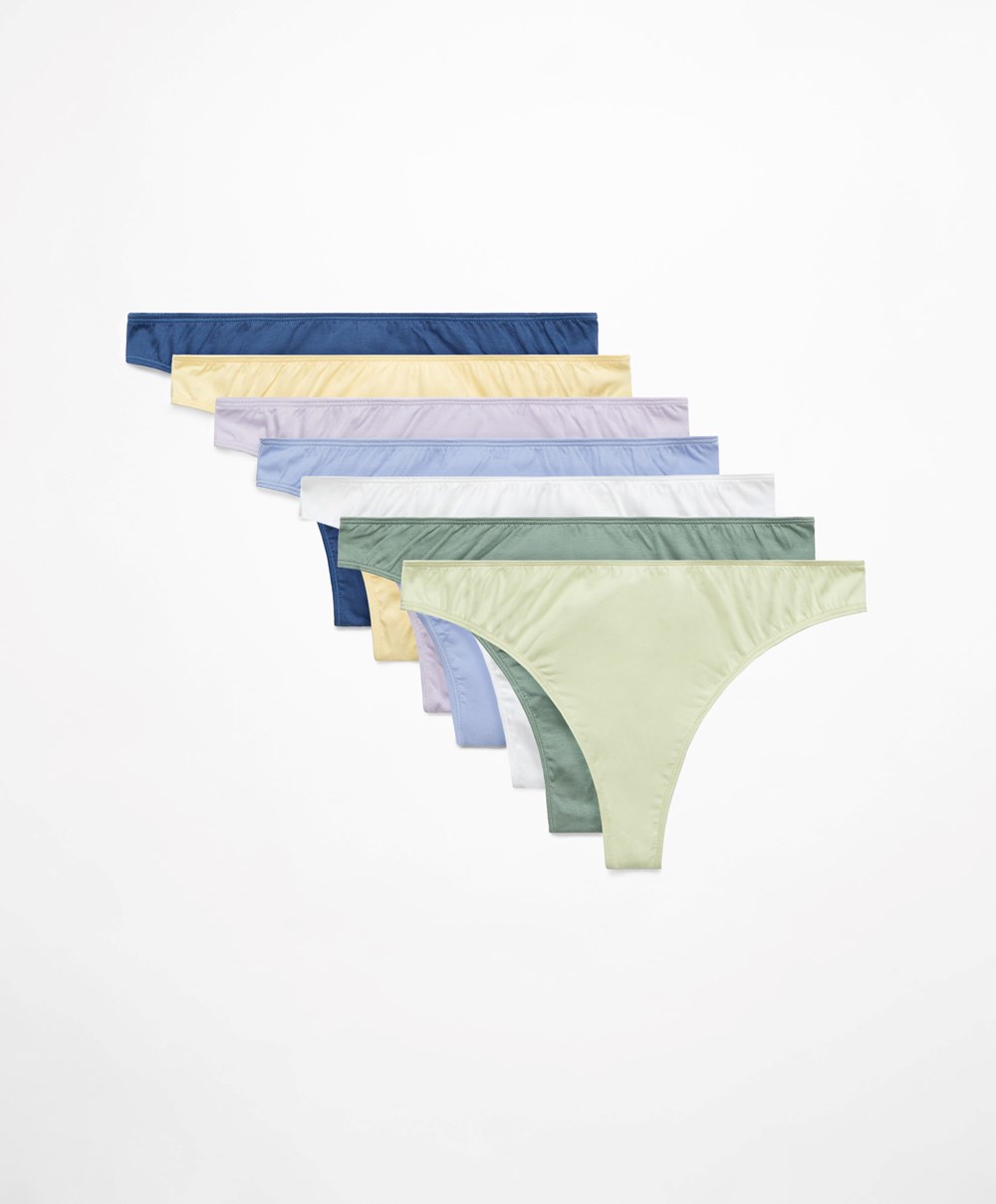 Oysho 7 Pamut Brazilian Briefs Levendula Kék | BOIPYE-739