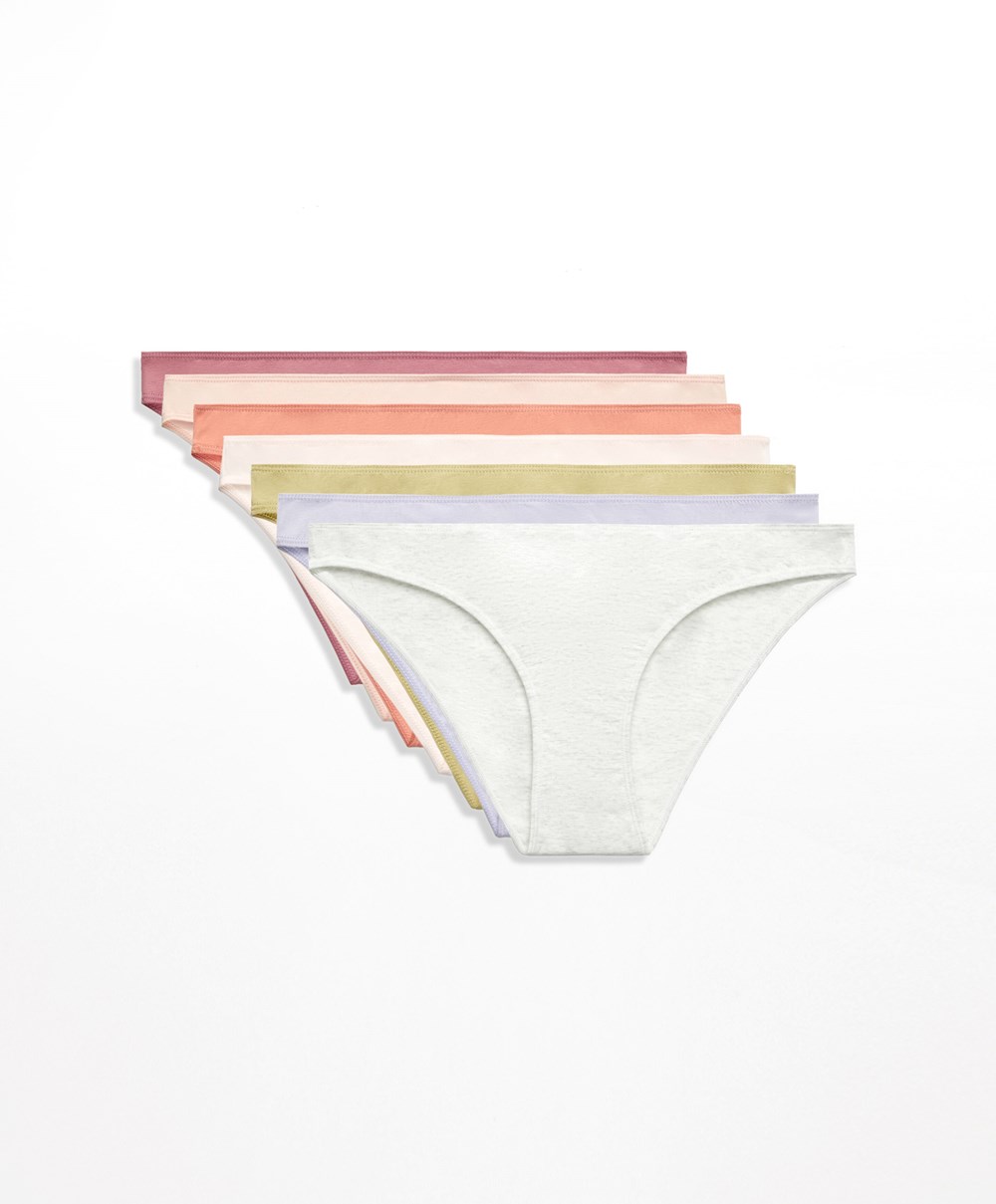 Oysho 7 Pamut Classic Briefs Sárgabarack | TYVQJC-345