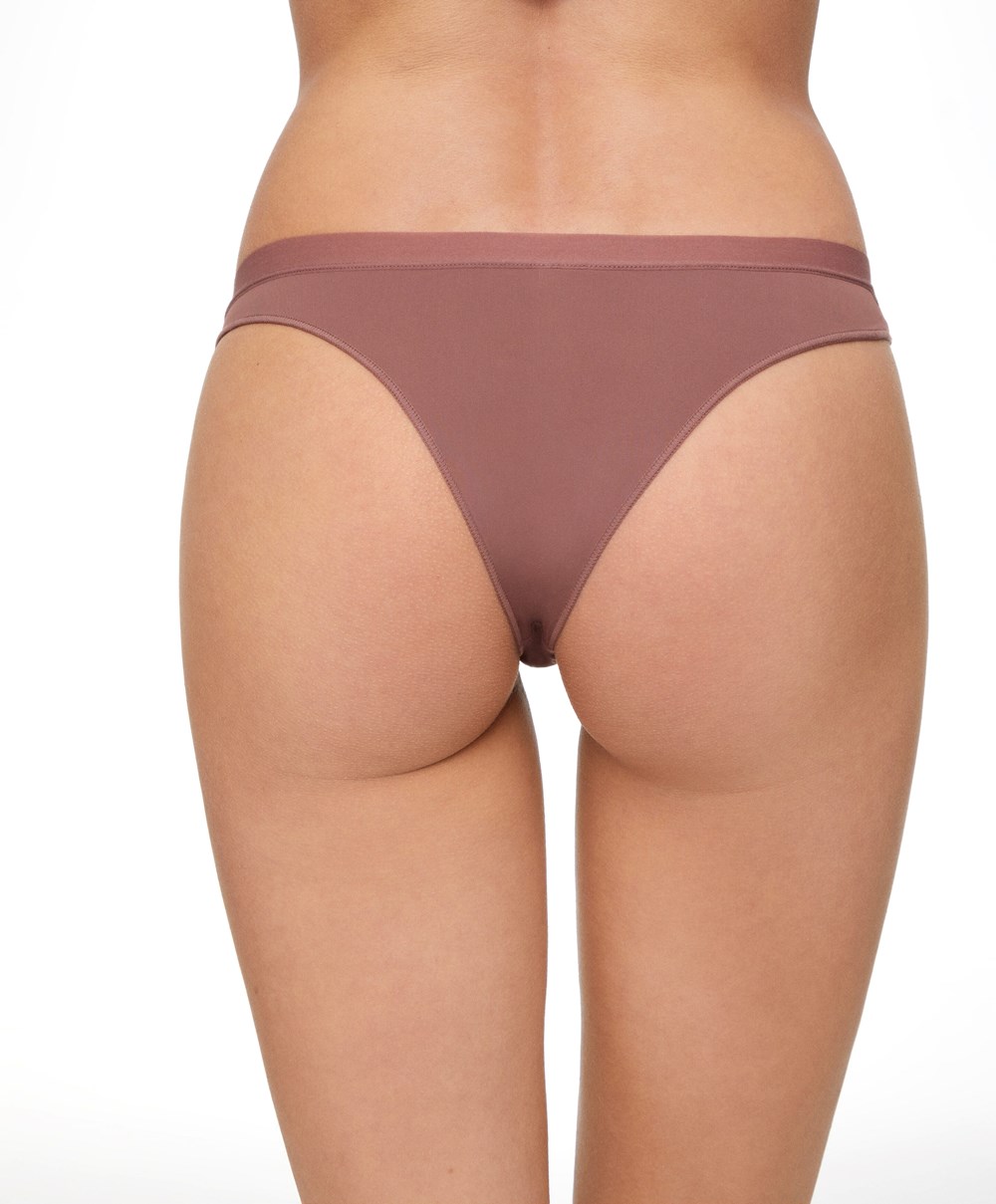 Oysho 7 Pantone™ Polyamide Brazilian Briefs Barna | DEAHZQ-157