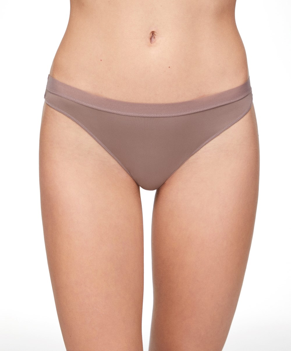 Oysho 7 Pantone™ Polyamide Brazilian Briefs Barna | DEAHZQ-157