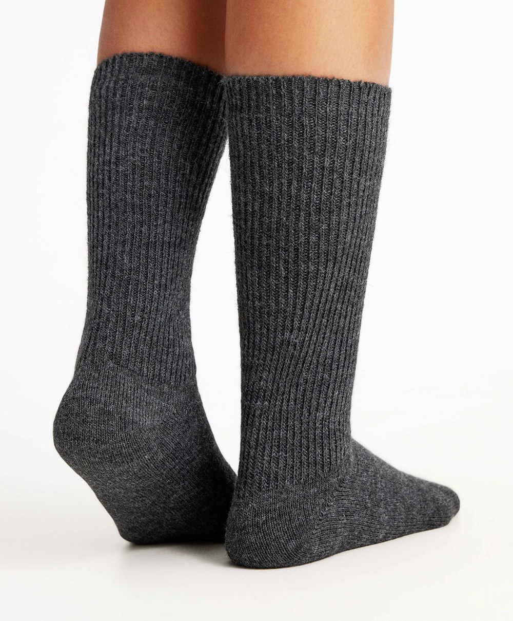 Oysho Alpaca Classic Socks Sötétszürke | CQMKPN-978