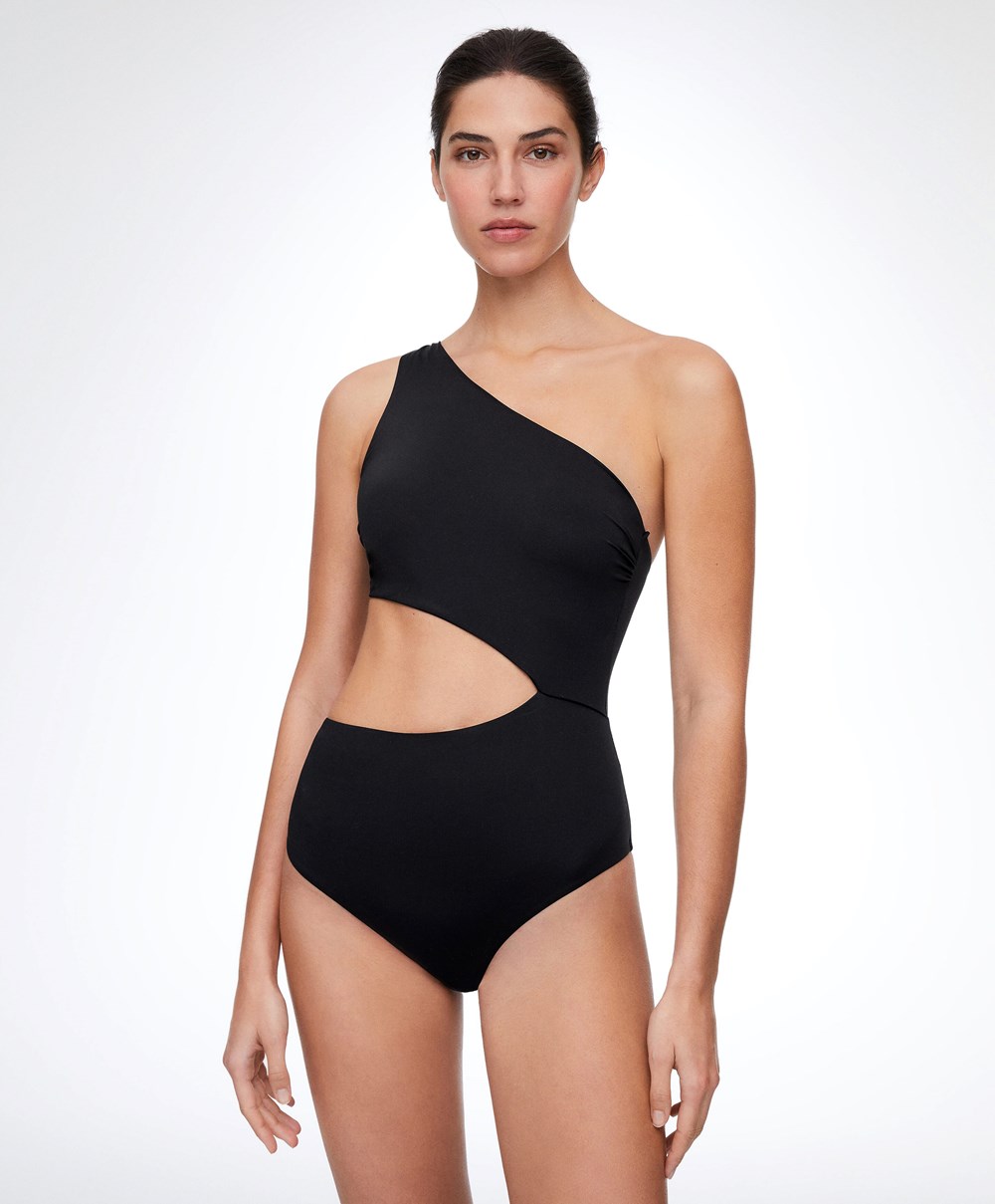 Oysho Asymmetric Trikini Fekete | CLPDKR-724