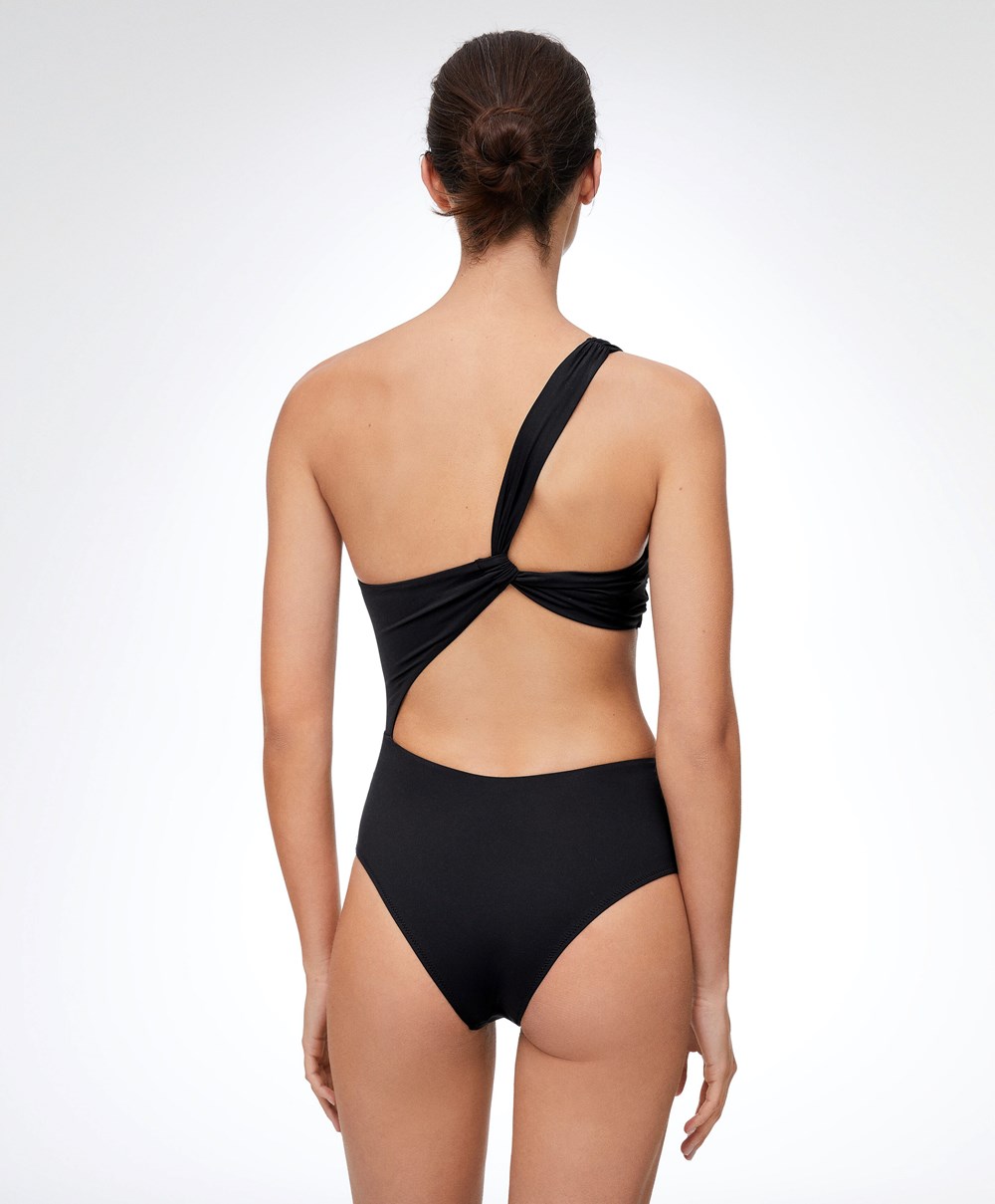 Oysho Asymmetric Trikini Fekete | CLPDKR-724