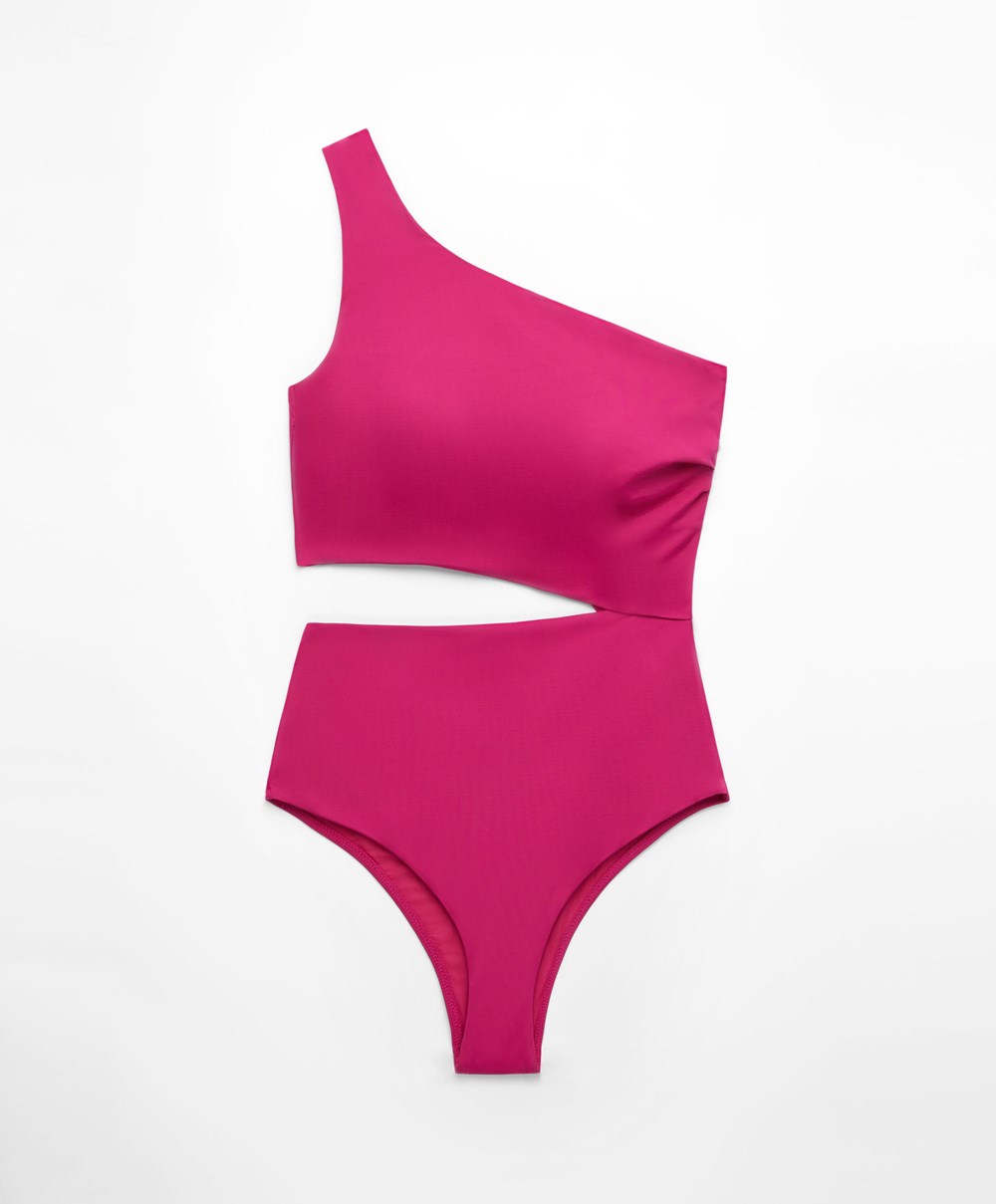 Oysho Asymmetric Trikini Fukszia | XBCPKH-082