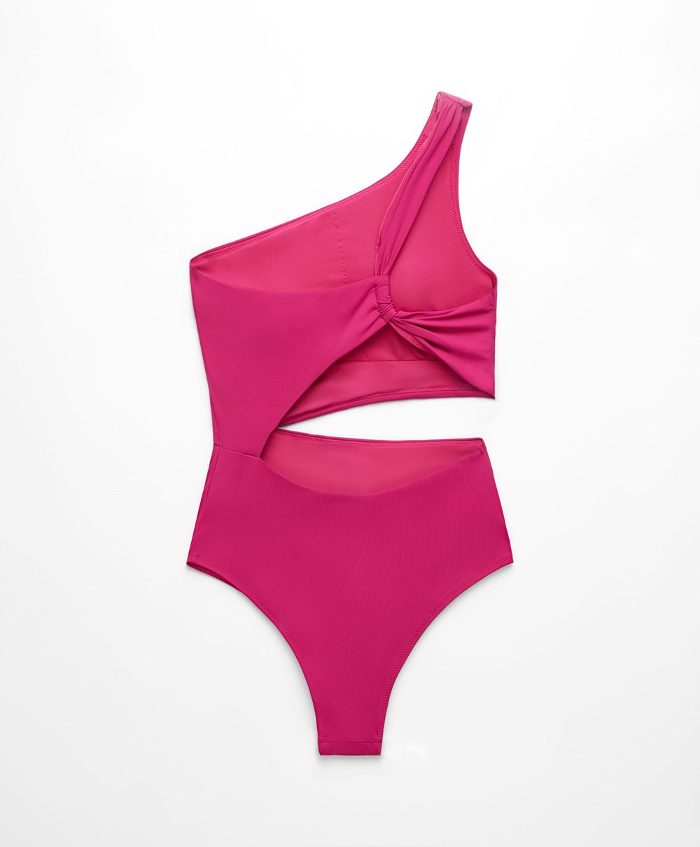 Oysho Asymmetric Trikini Fukszia | XBCPKH-082