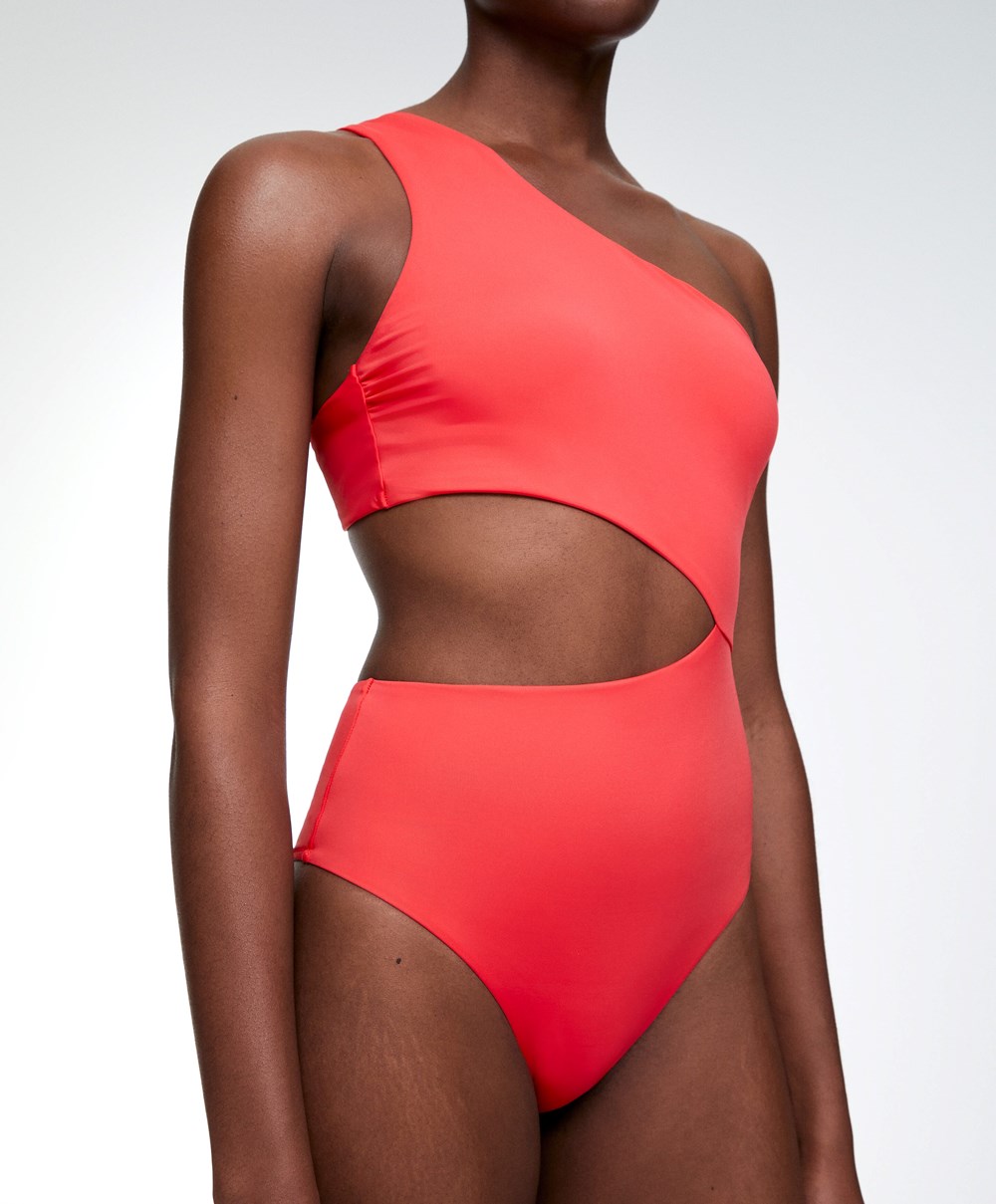 Oysho Asymmetric Trikini Korall | EIYTGK-258