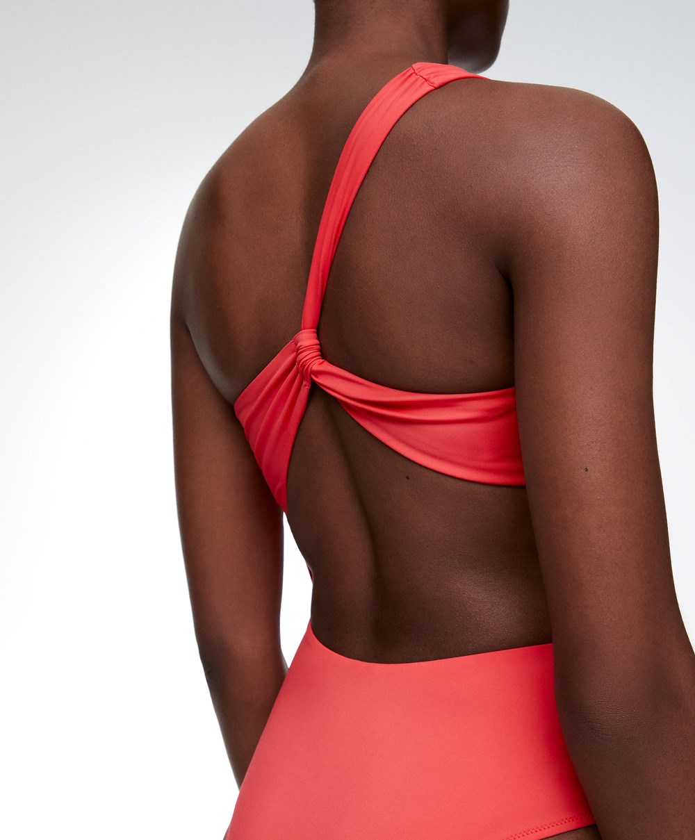 Oysho Asymmetric Trikini Korall | EIYTGK-258