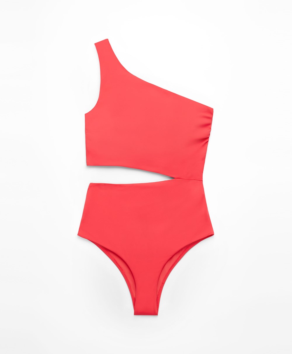 Oysho Asymmetric Trikini Korall | EIYTGK-258