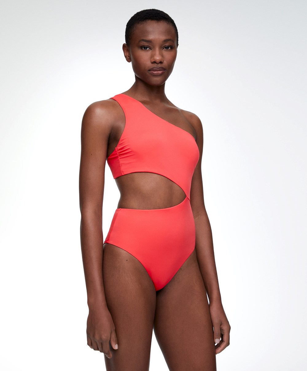 Oysho Asymmetric Trikini Korall | EIYTGK-258