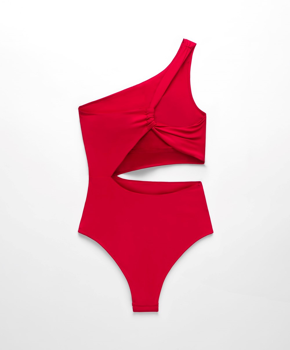 Oysho Asymmetric Trikini Piros | EUAPOD-409