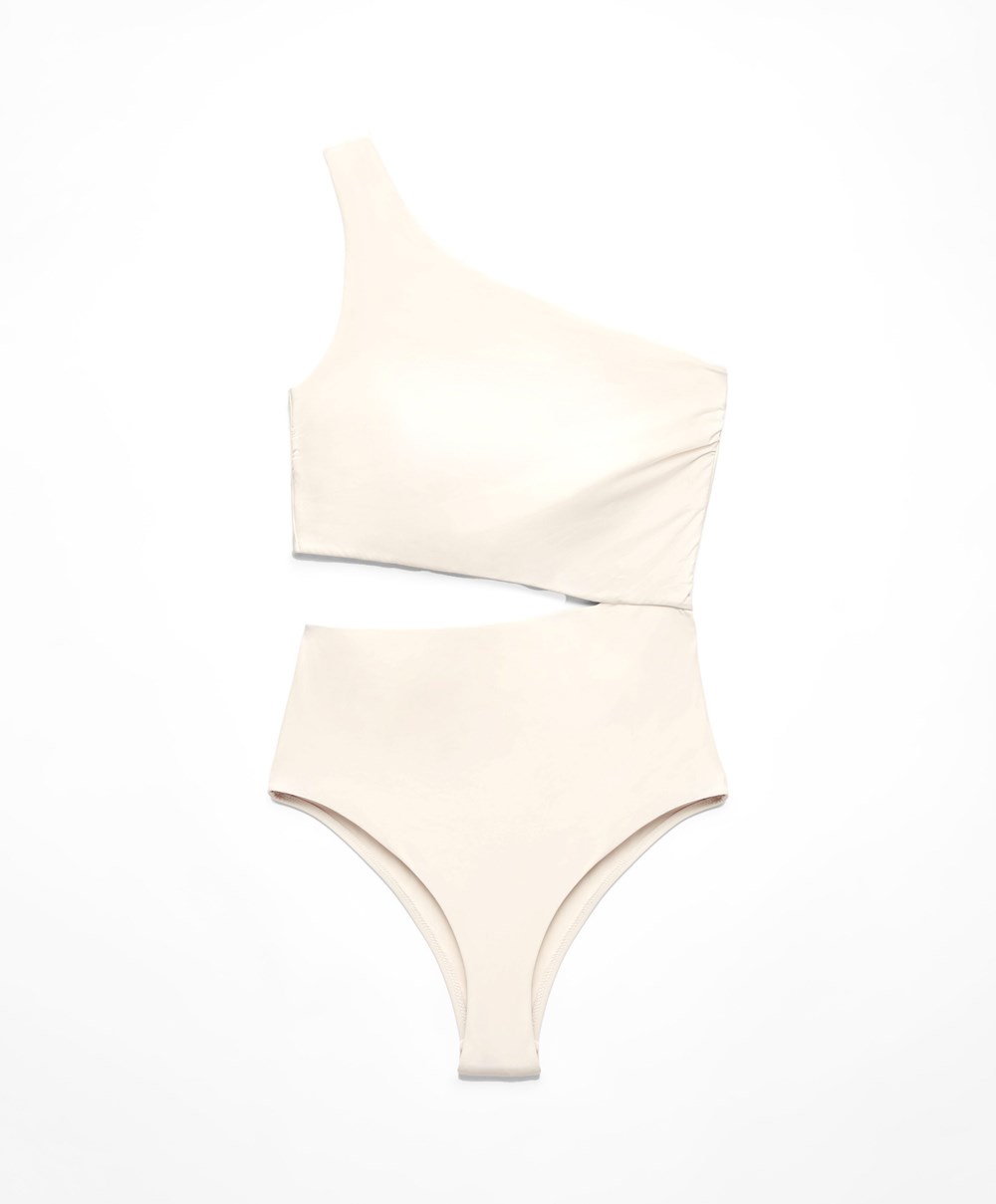 Oysho Asymmetric Trikini Vanilla | BQRGED-984