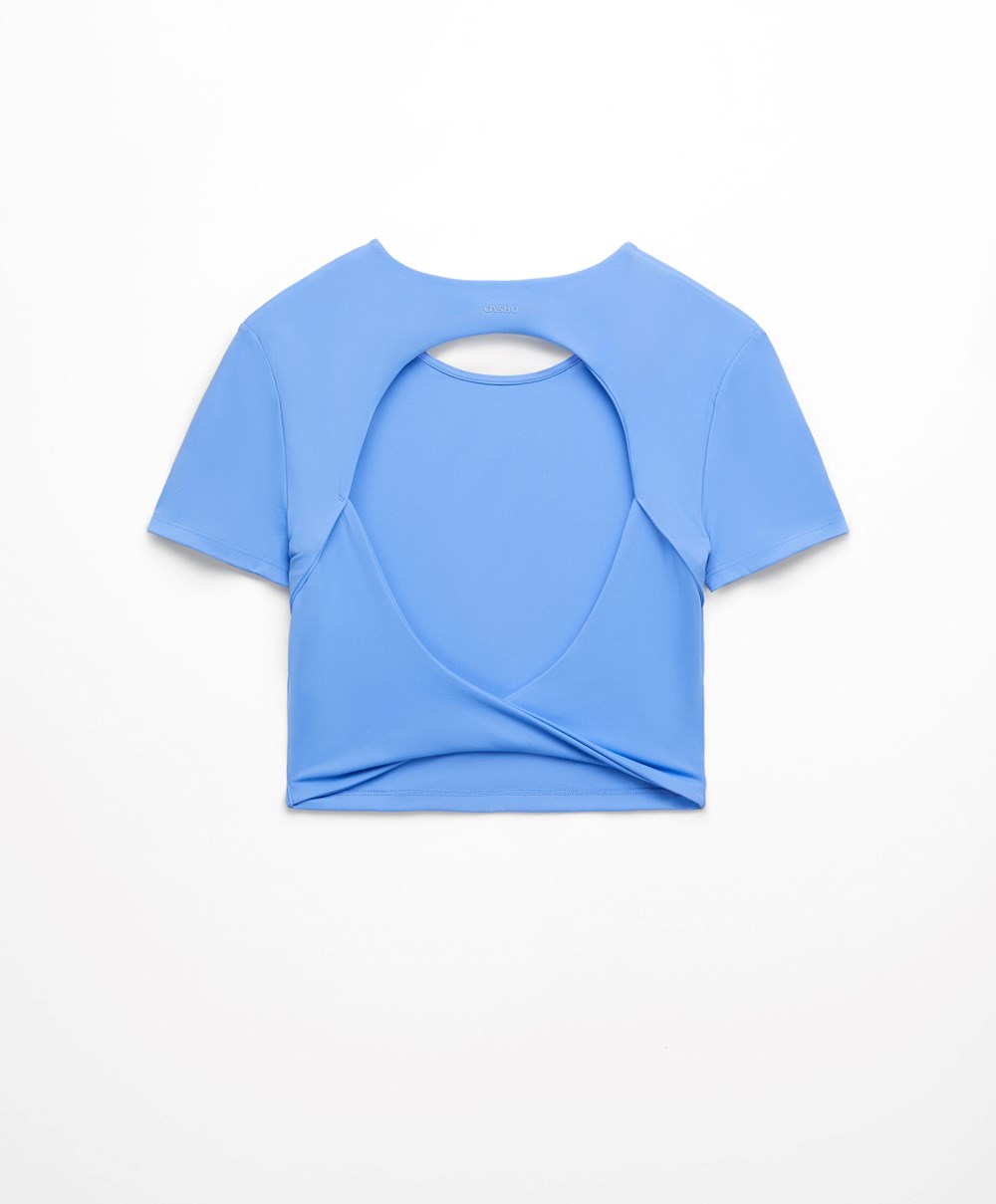 Oysho Back Detail Comfortlux Rövid-sleeved T-shirt Levendula | EYKANM-052