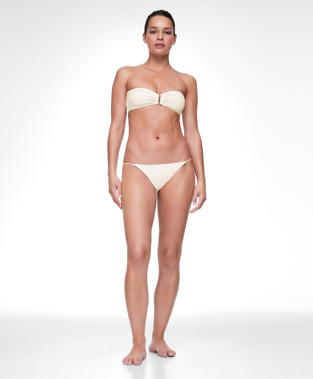 Oysho Bandeau Bikini Top Ecru | NOTESA-398