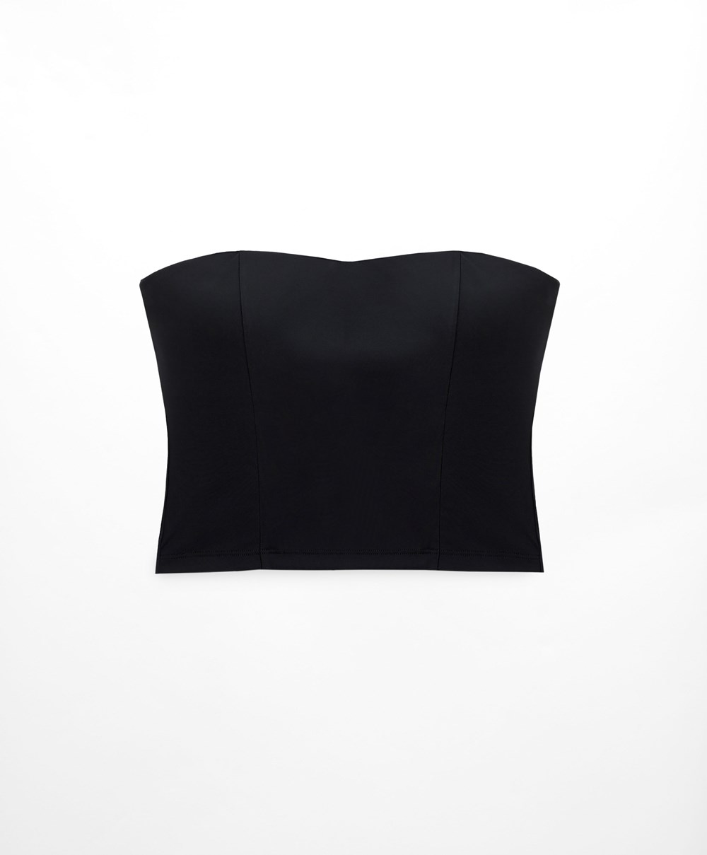 Oysho Bandeau Top Fekete | VRWEMT-034