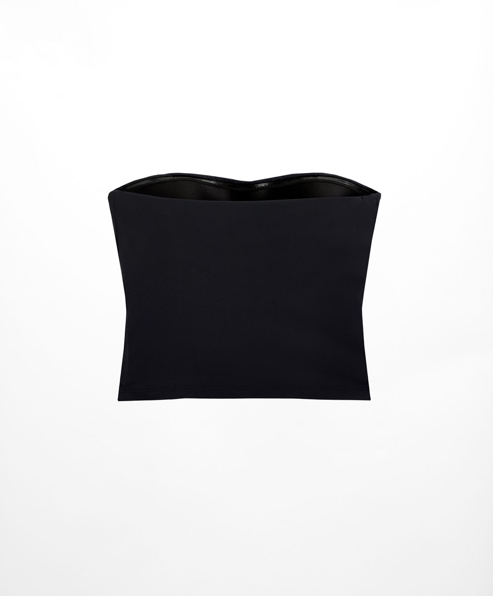 Oysho Bandeau Top Fekete | VRWEMT-034