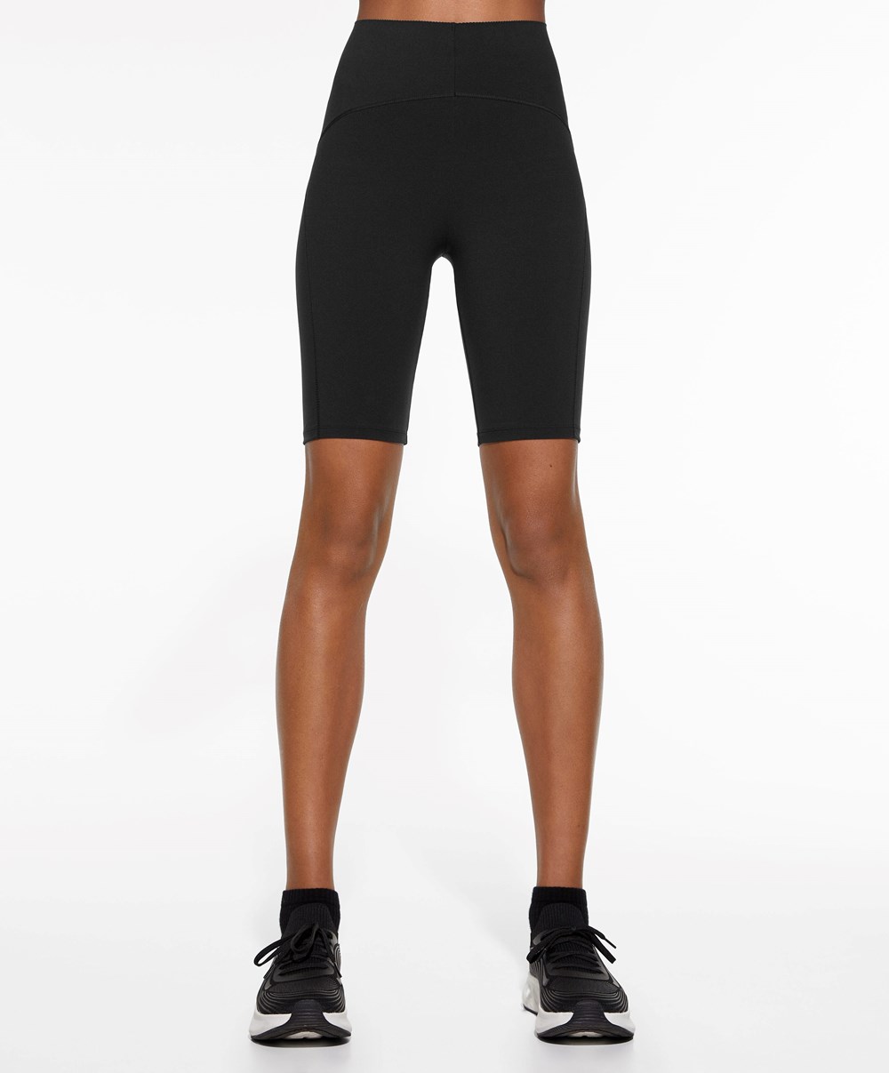 Oysho Basic Compressive 25cm Cycle Leggings Fekete | USPFGZ-159