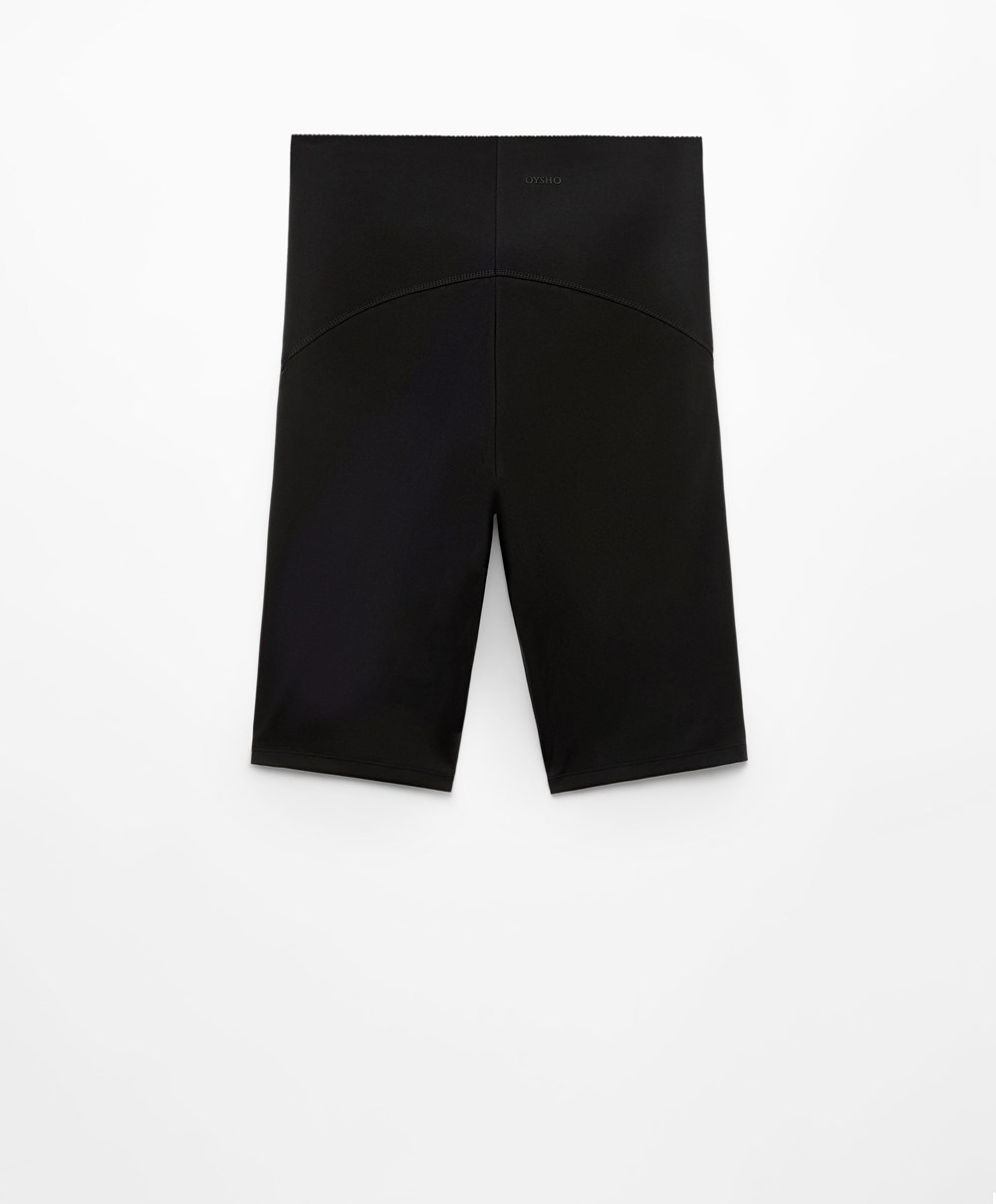 Oysho Basic Compressive 25cm Cycle Leggings Fekete | USPFGZ-159