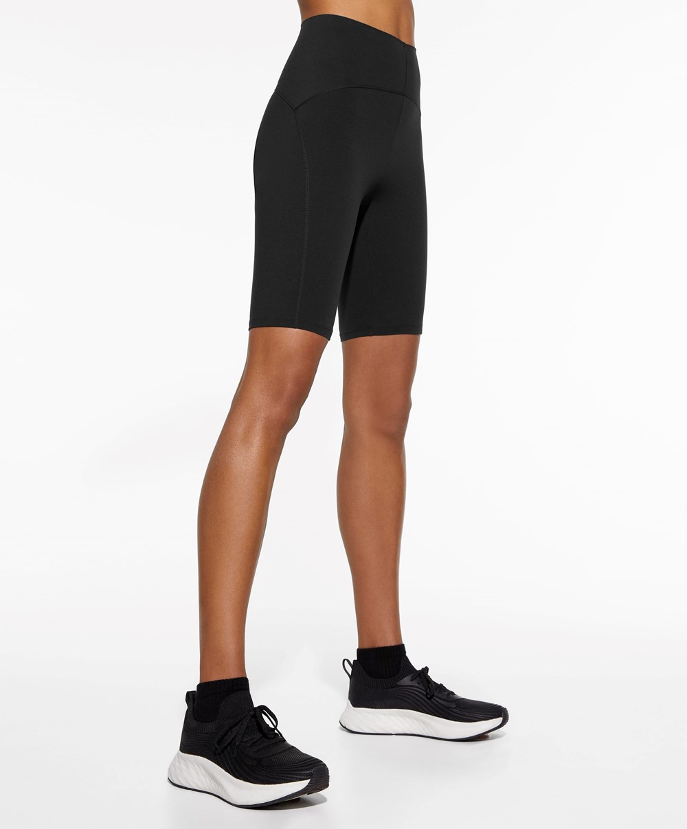 Oysho Basic Compressive 25cm Cycle Leggings Fekete | USPFGZ-159