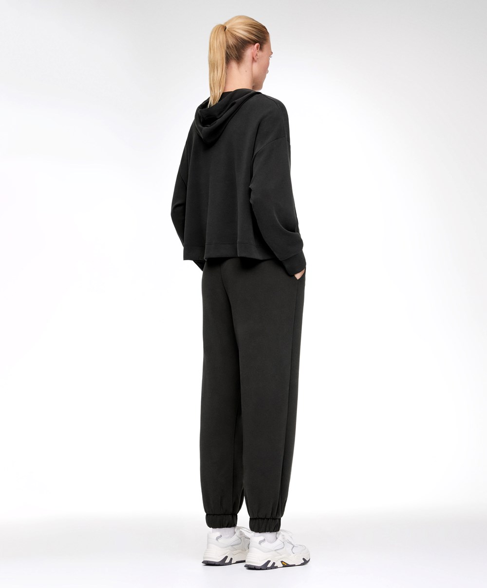 Oysho Black Modal Tracksuit Fekete | IVZHNC-034