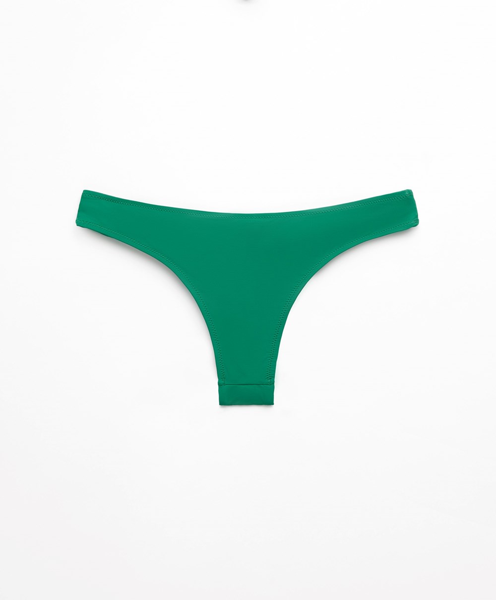 Oysho Brazilian Bikini Bottoms Zöld | HSCZKX-213