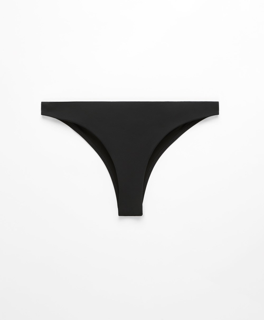 Oysho Brazilian Bikini Briefs Fekete | KODHIG-801