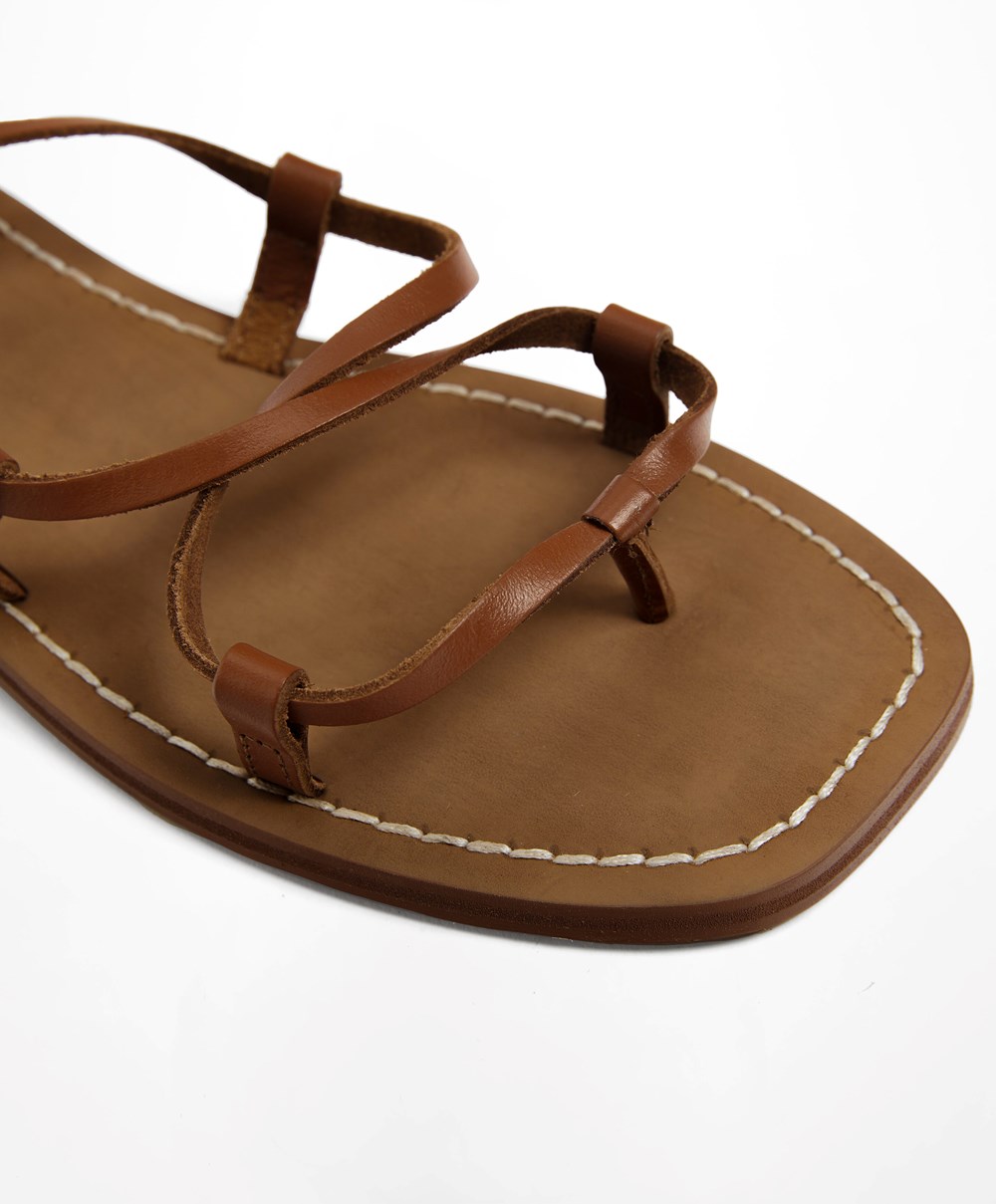 Oysho Bőr Roman Sandals Leather | EXDPTY-468