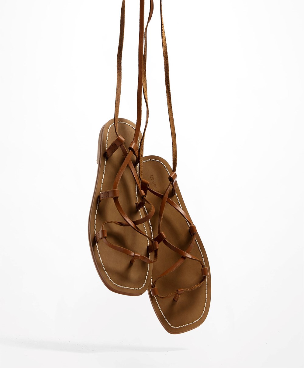 Oysho Bőr Roman Sandals Leather | RWPLMT-138