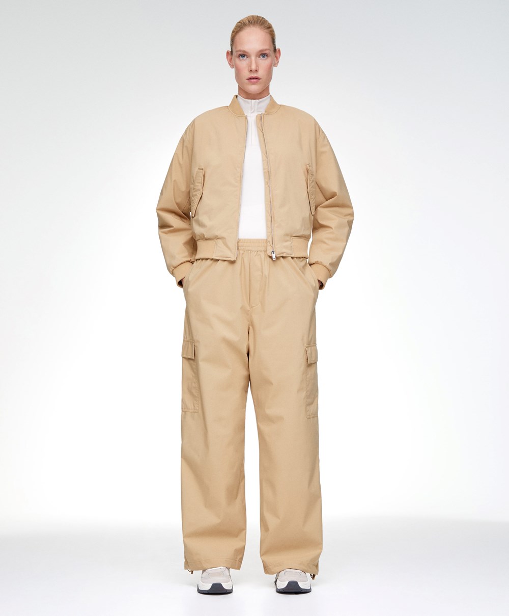 Oysho Cargo Joggers Camel | FMVBIS-741