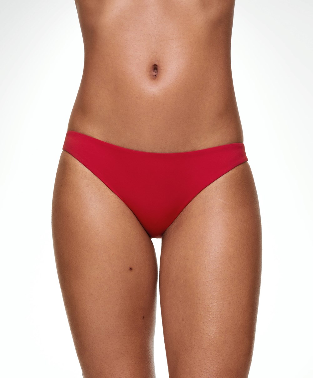 Oysho Classic Bikini Briefs Piros | SNALOX-523