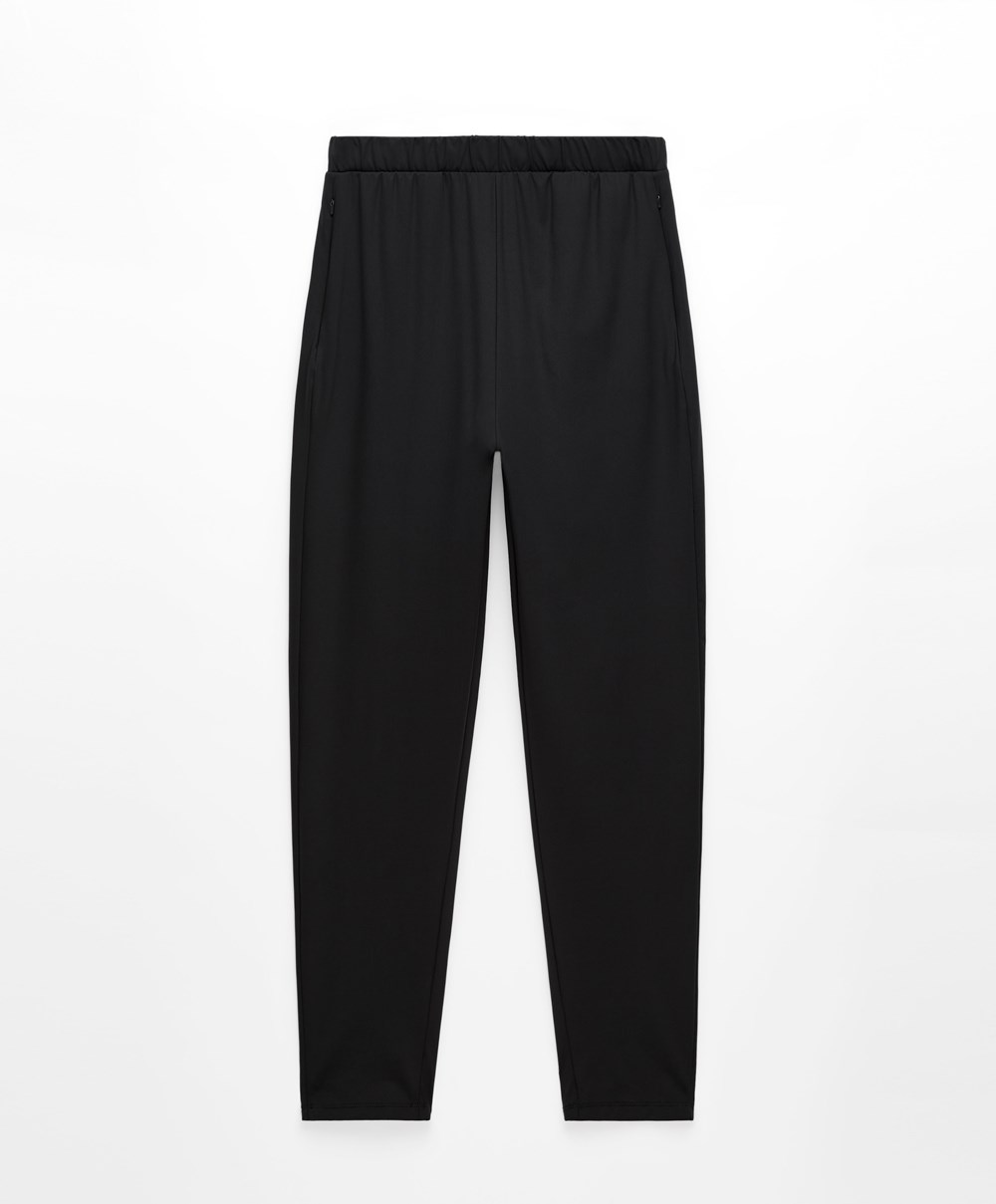 Oysho Clean Light Touch Joggers Fekete | LQVJHP-415