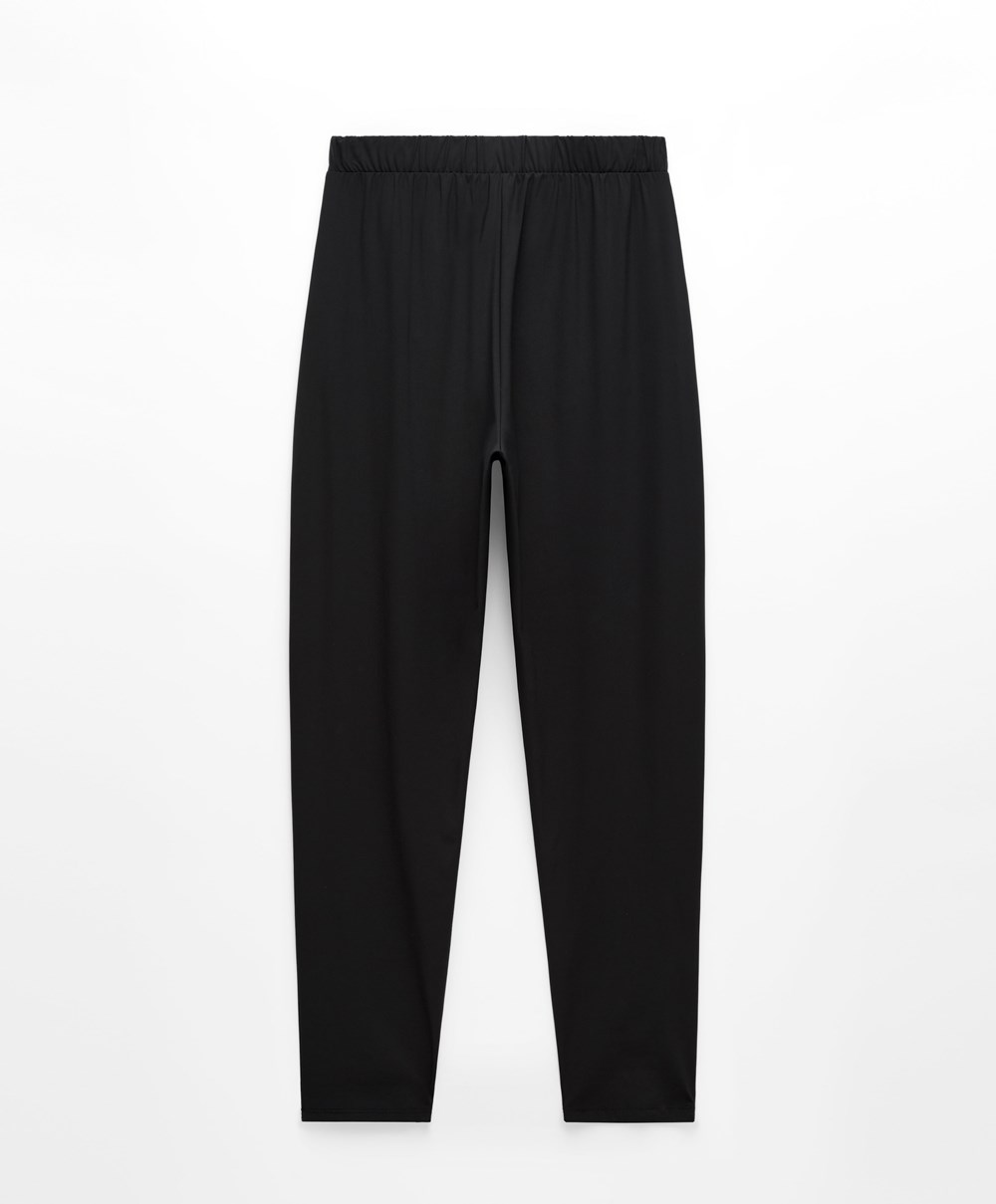 Oysho Clean Light Touch Joggers Fekete | LQVJHP-415