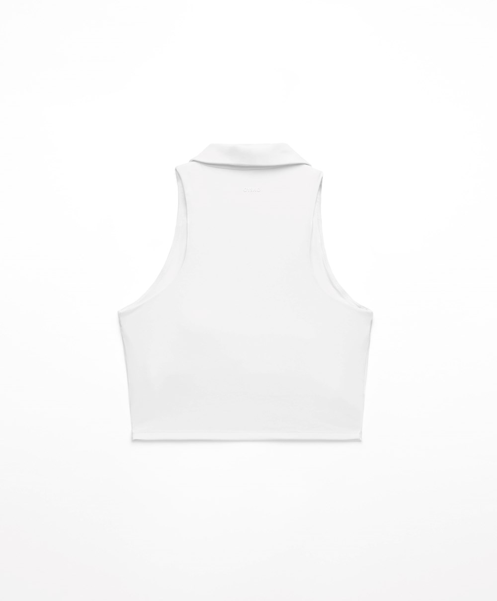 Oysho Comfortlux Cups Tank Top Fehér | LYKIRP-308