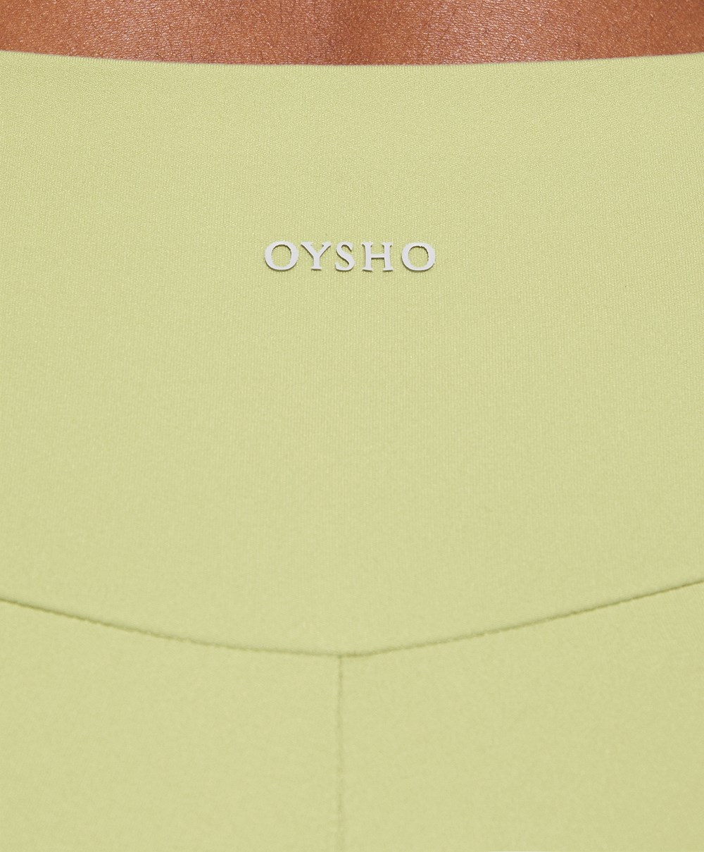 Oysho Comfortlux High-rise 10cm Hot Pants Zöld | DBNHCO-137